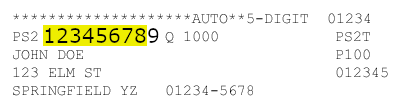 Customer number