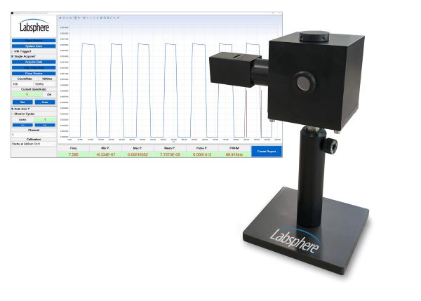 Pulsed laser power measurement system and software.