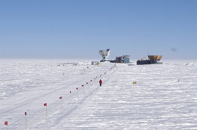 The Amundsen-Scott South Pole Station, November 2019. Courtesy of John Kovac.