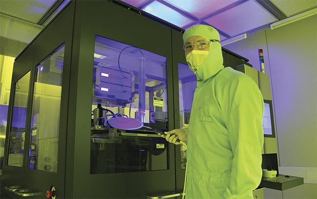 Figure 4. The NILPhotonics Competence Center is an open-access innovation incubator for nanoimprint lithography, providing S&R mastering services for wafer-level optics. Courtesy of EV Group.