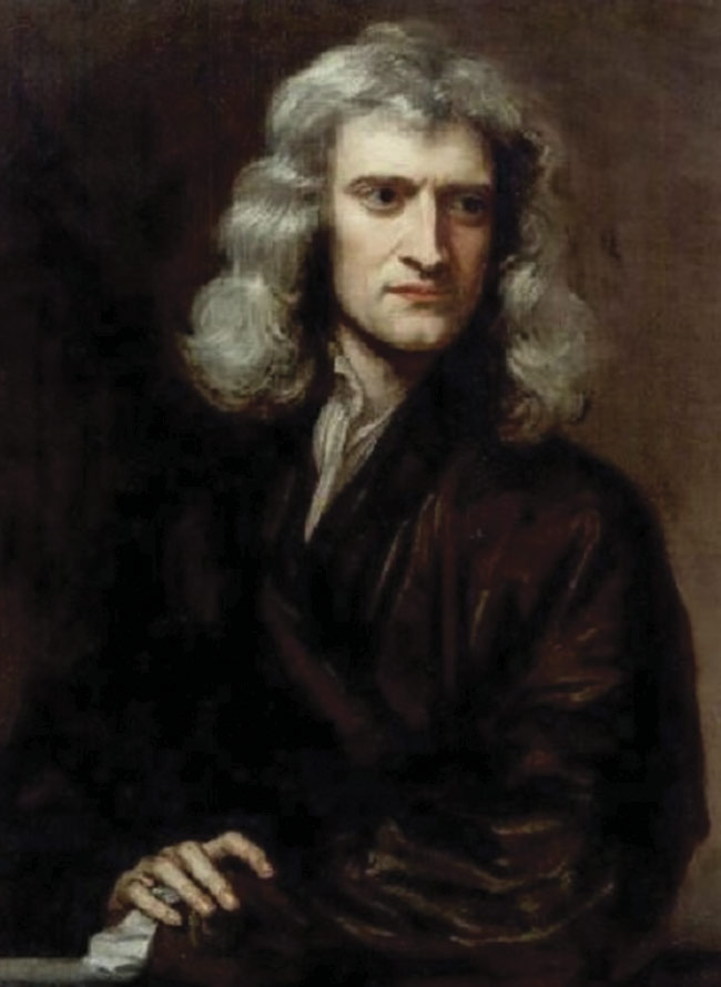 Portrait of Isaac Newton at 46 by Godfrey Kneller (1689). Courtesy of Wikimedia Commons.