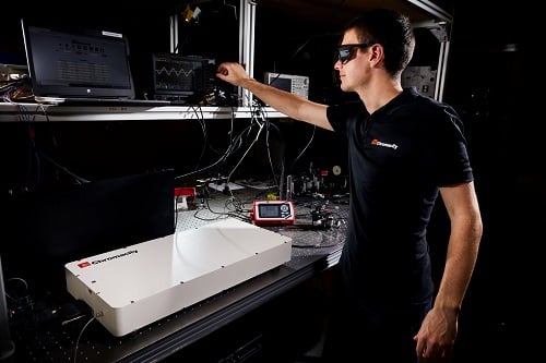 A Chromacity R&D engineer works with an ultrafast laser system. Courtesy of Chromacity.