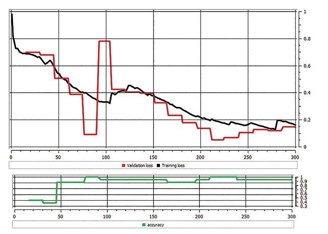 Figure 5. A chart showing loss of function and accuracy. Courtesy of Teledyne DALSA.