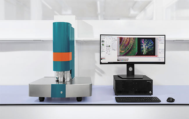 The UltraMicoscope Blaze is a light sheet microscope for imaging large-volume samples with cellular resolution. Courtesy of LaVision BioTec, a Miltenyi Biotec Company.