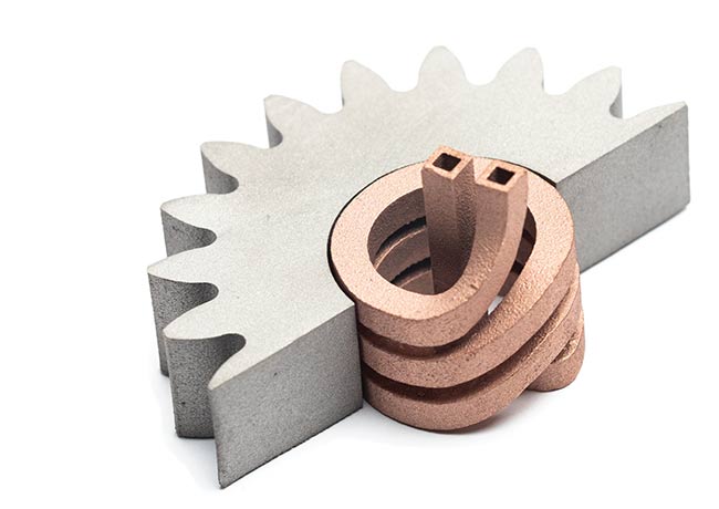 In addition to the automotive and aerospace industries, users developing tooling such as induction hardening coils are driving demand for laser 3D printing. Courtesy of GKN Additive.