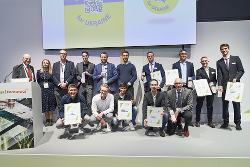 Six companies have been recognized as winners of an Innovation Award 2022 at LASER World of PHOTONICS. Winners were named in categories acknowledging advanced technologies for optics, lasers, quantum, and test and measurement. Courtesy of Messe Munchen.