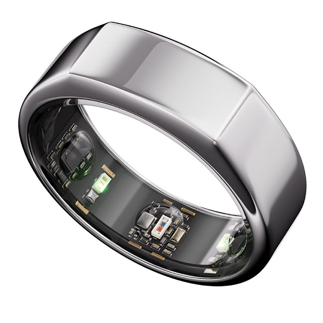 Incorporating an array of analytical devices, the Oura smart ring is emblematic of a broader trend toward increasingly compact spectral sensors that are targeting applications in the consumer market. Courtesy of Oura Health.
