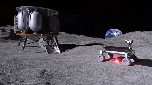 The MOONRISE technology shall be used on the Moon, where it will melt lunar dust with a laser. Courtesy of LZH.