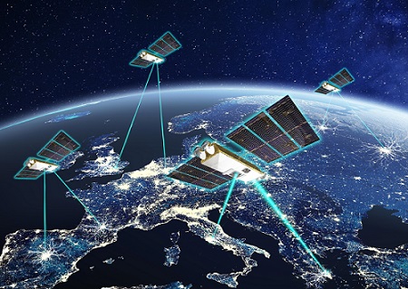 The TeQuantS project will develop quantum satellite communication capabilities for secure communication. Courtesy of Thales Alenia Space.