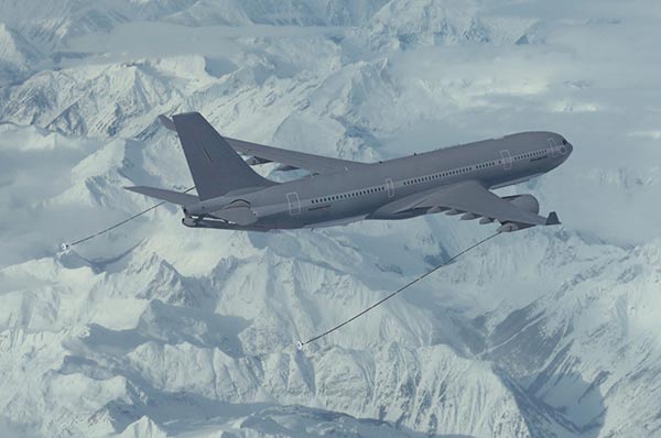 Airbus’ MRTT A330 refueling aircraft. Courtesy of Elbit Systems Ltd.