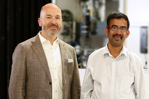 Ambient co-founders Bates Marshall (left), CEO, and Kethinni Chittibabu, CTO. Courtesy of Ambient Photonics.