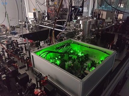 A squeezed light source at Cardiff University is used to push the detection limits in dark matter research. Courtesy of Hartmut Grote.
