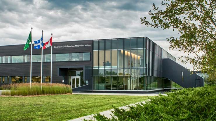 The MiQro Innovation Collaboration Center’s headquarters in Bromont, Quebec. Courtesy of INO.