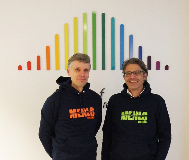 From left: Jens Schumacher and Menlo c-founder and managing director Michael Mei. Courtesy of Menlo Systems.