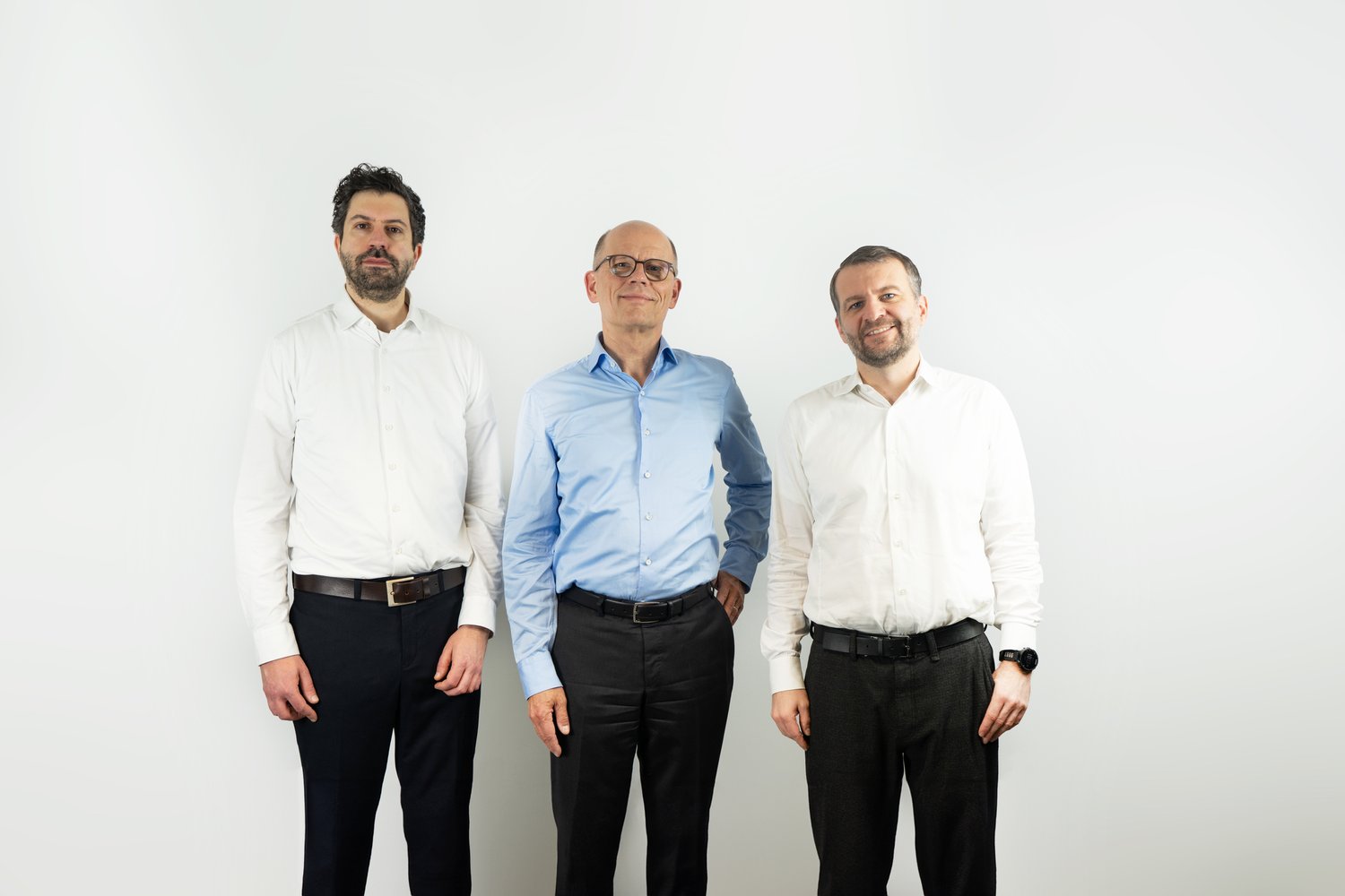 (From left) Jens Lambrecht of Gestalt Robotics, Johannes Schmidt of INDUS Holding, and Thomas Staufenbiel of Gestalt Robotics. Courtesy of Gestalt Robotics