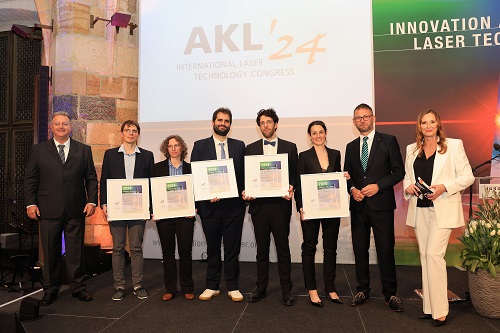 Third place winners from Cailabs along with representatives of AKL. Courtesy of Arbeitskreis Lasertechnik eV.