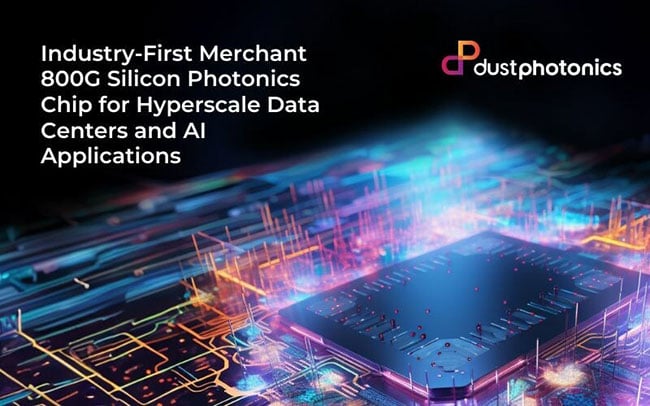 DustPhotonics 800G Silicon Photonics Chip