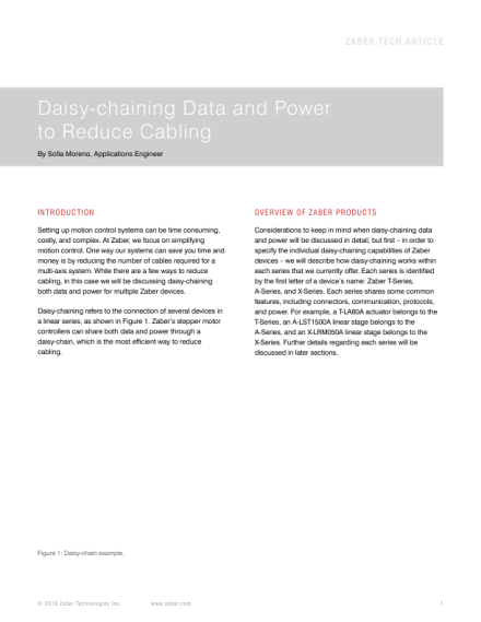 Daisy-chaining Data and Power to Reduce Cabling