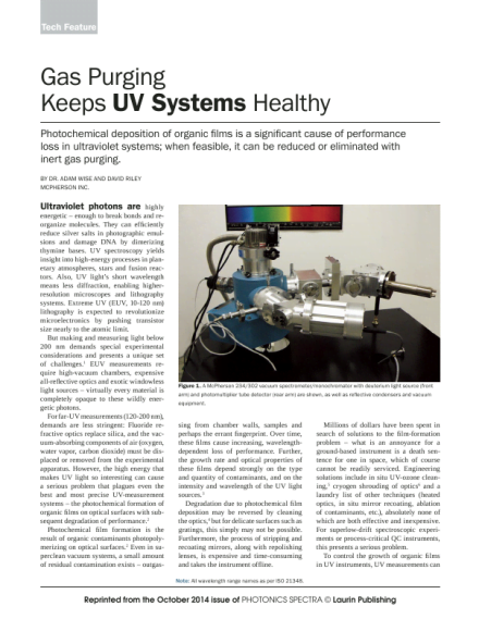 Gas Purging Keeps UV Spectrophotometers Healthy