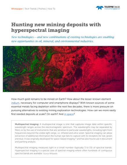 Hunting New Mining Deposits with Hyperspectral Imaging
