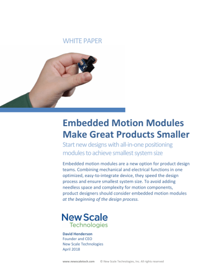 Embedded Motion Modules Make Great Products Smaller