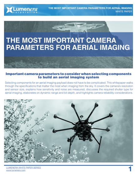 The Most Important Camera Parameters for Aerial Imaging