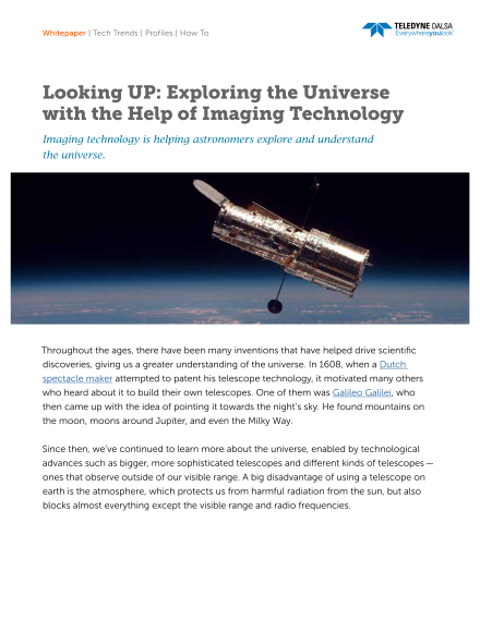 Exploring the Universe with the Help of Imaging Technology