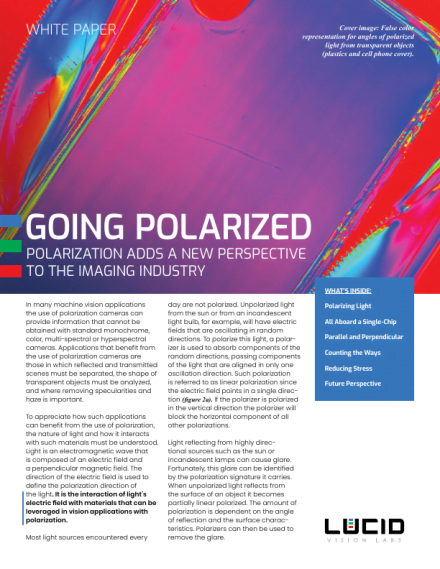 Going Polarized - Polarization Adds A New Perspective To The Imaging Industry