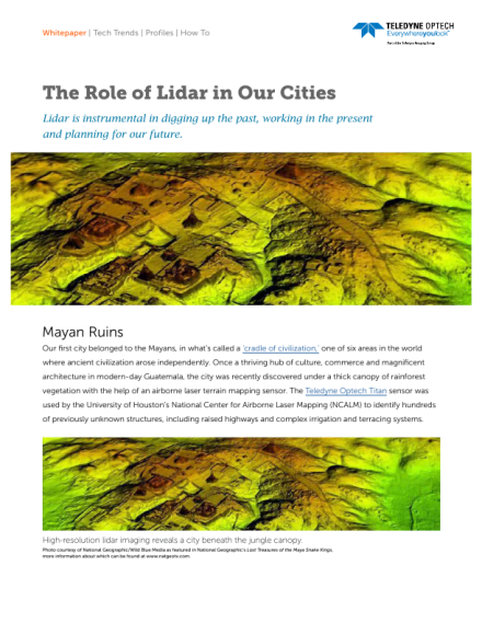 The Role of Lidar in our Cities
