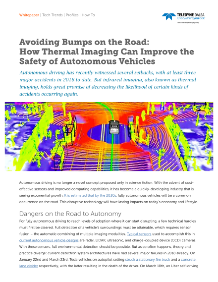 How Thermal Imaging Can Improve the Safety of Autonomous Vehicles