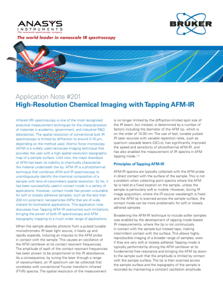 High-Resolution Chemical Imaging with Tapping AFM-IR