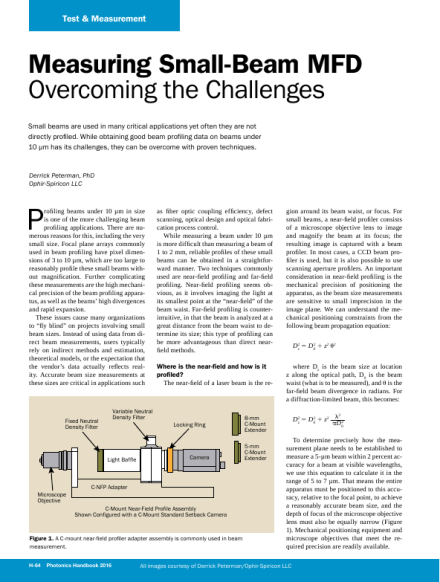 Measuring Small-Beam MFD: Overcoming the Challenges