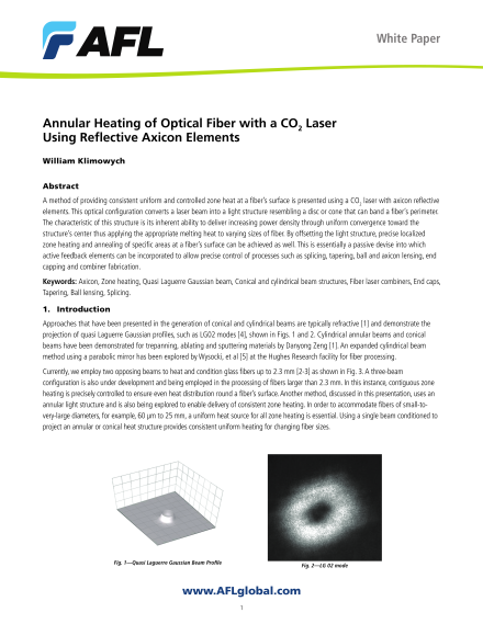 Annular Heating of Optical Fiber with a CO2 Laser Using Reflective Axicon Elements