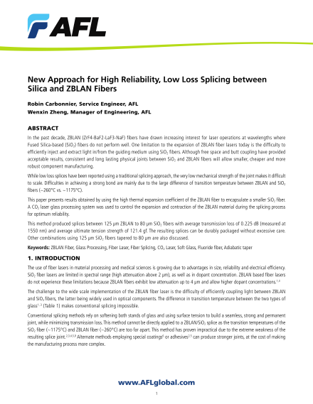 New Approach for High Reliability, Low Loss Splicing between Silica and ZBLAN Fibers
