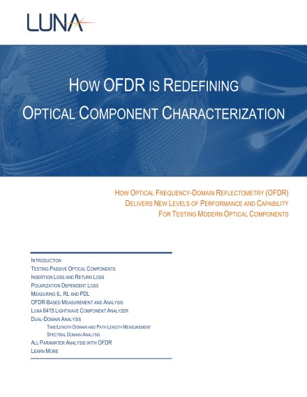 How OFDR is Redefining Optical Component Characterization