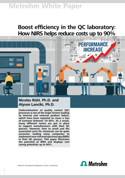 Boost Efficiency in the QC Laboratory: How NIRS Helps Reduce Costs up to 90%