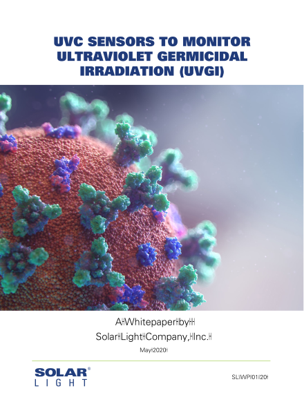 UVC Sensors to Monitor Ultraviolet Germicidal Irradiation (UVGI)