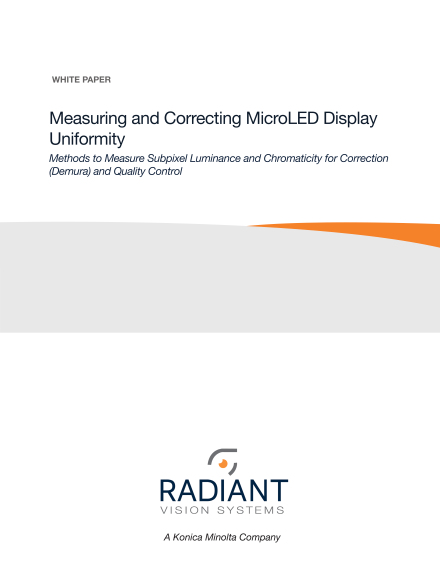 Measuring and Correcting MicroLED Display Uniformity