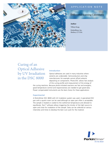 Curing of an Optical Adhesive by UV Irradiation by DSC