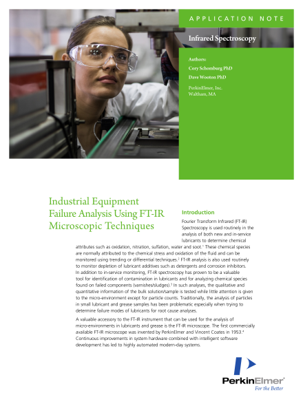 Industrial Equipment Failure Analysis Using FT-IR Microscopic Techniques