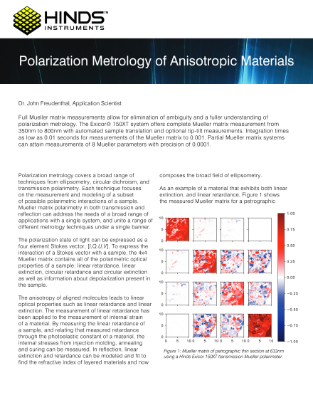 Polarization Metrology of Anisotropic Materials