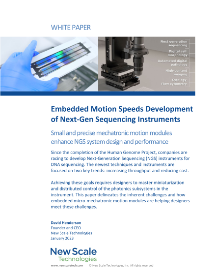 Embedded Motion Speeds Development of Next-Gen Sequencing Instruments