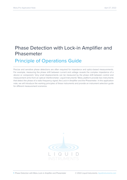 Phase Detection with Lock-in Amplifier and Phasemeter