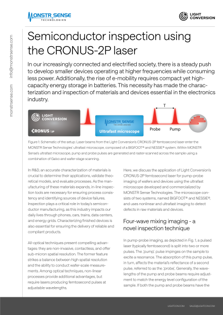 Semiconductor Inspection Using The CRONUS-2P Laser