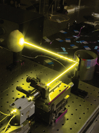 Efficient, Compact Laser Generates 40 mW of Yellow Output