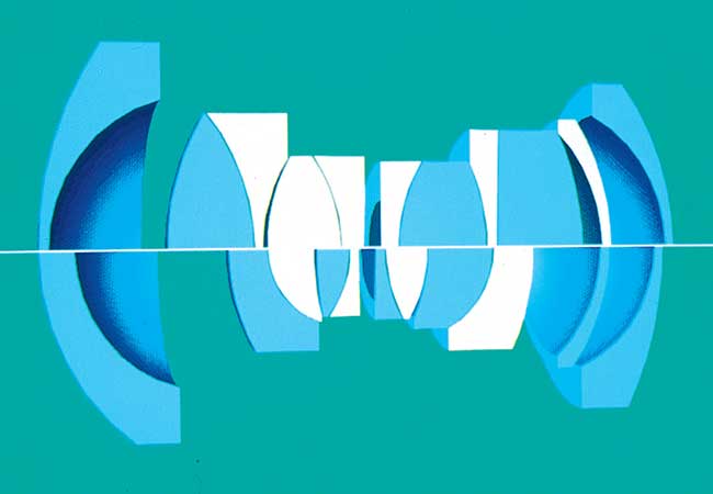 Global Synthesis was used to improve this 59-variable, 35-constraint f/4, 90° mapping lens.