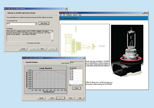 Light source libraries allow users to drop common sources into their model with ease.