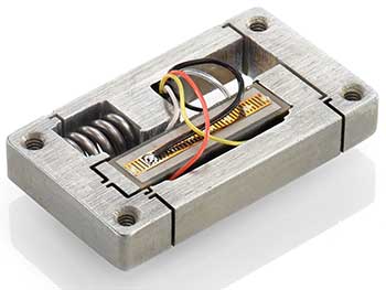 A motion amplified, flexure-guided, actuator based on a multilayer piezo stack. 