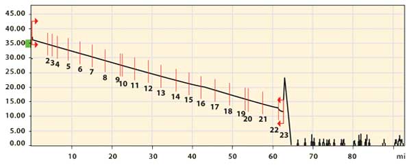 A typical OTDR trace comprises tens of thousands of sampling points. 