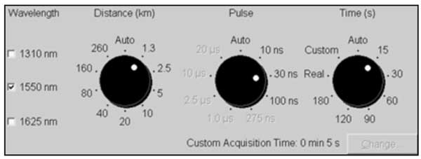 Main OTDR test parameters.